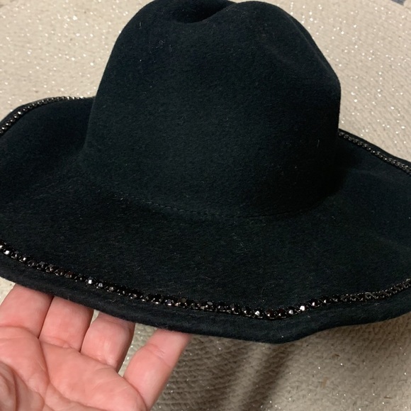 Free people Broadway embellished hat San Diego hat go one size black gems main image 7